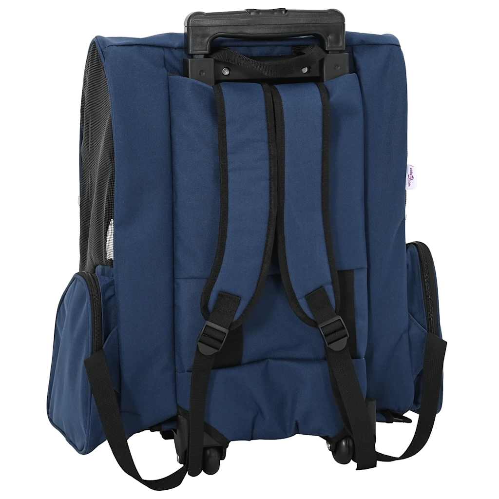 Kolica za kućne ljubimce 3-u-1 Dizajn Plava 48x32x(57-106) cm Oxford tkanina