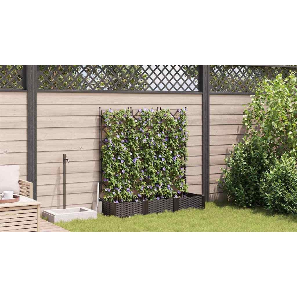 Vrtna saksija 3 pcs Smeđa 120 x 40 x 125,5 cm Plastika