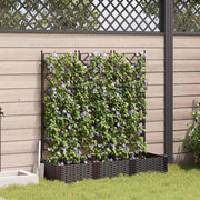 Vrtna saksija 3 pcs Smeđa 120 x 40 x 125,5 cm Plastika