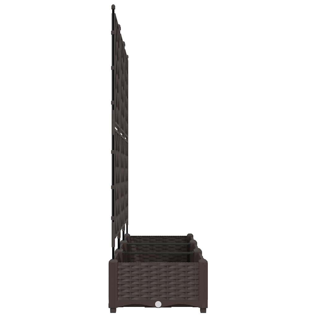 Vrtna saksija 3 pcs Smeđa 120 x 40 x 125,5 cm Plastika