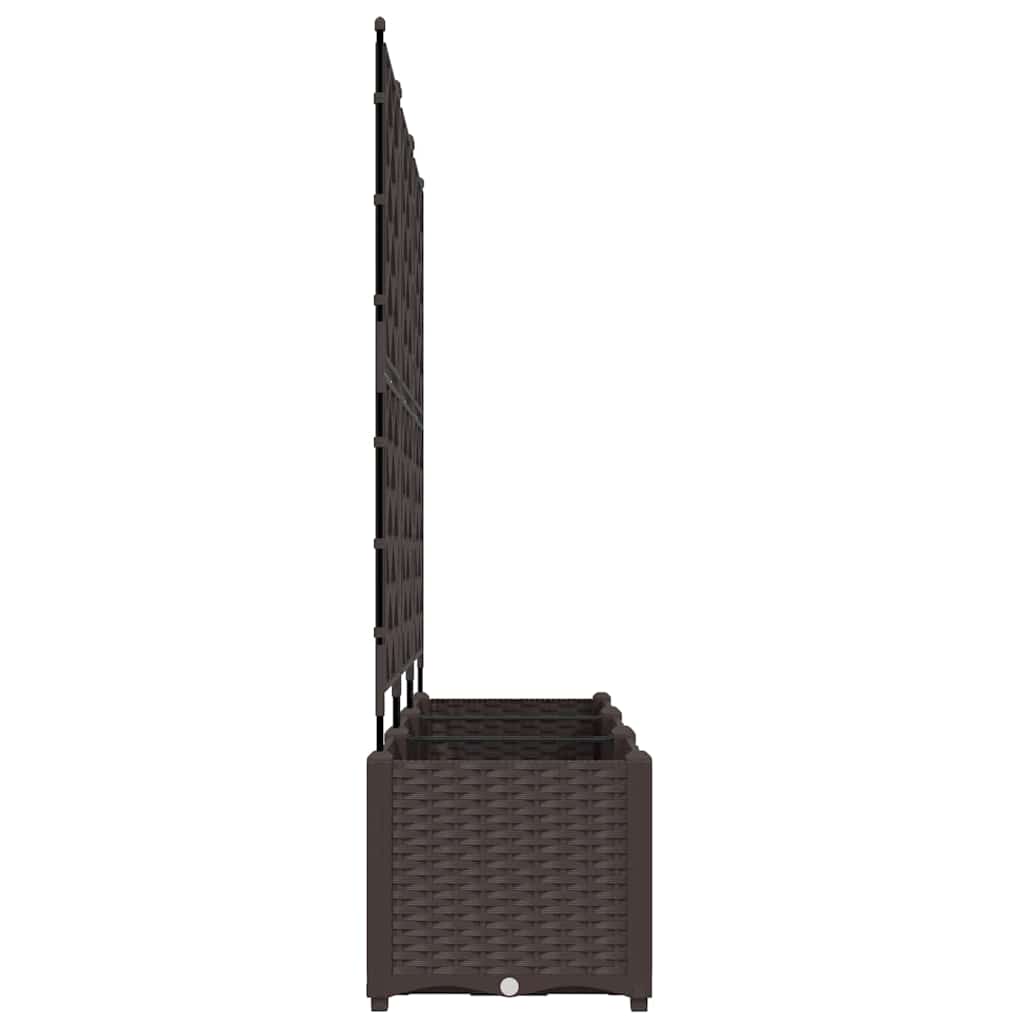 Vrtna saksija 3 pcs Smeđa 120 x 40 x 143 cm Plastika