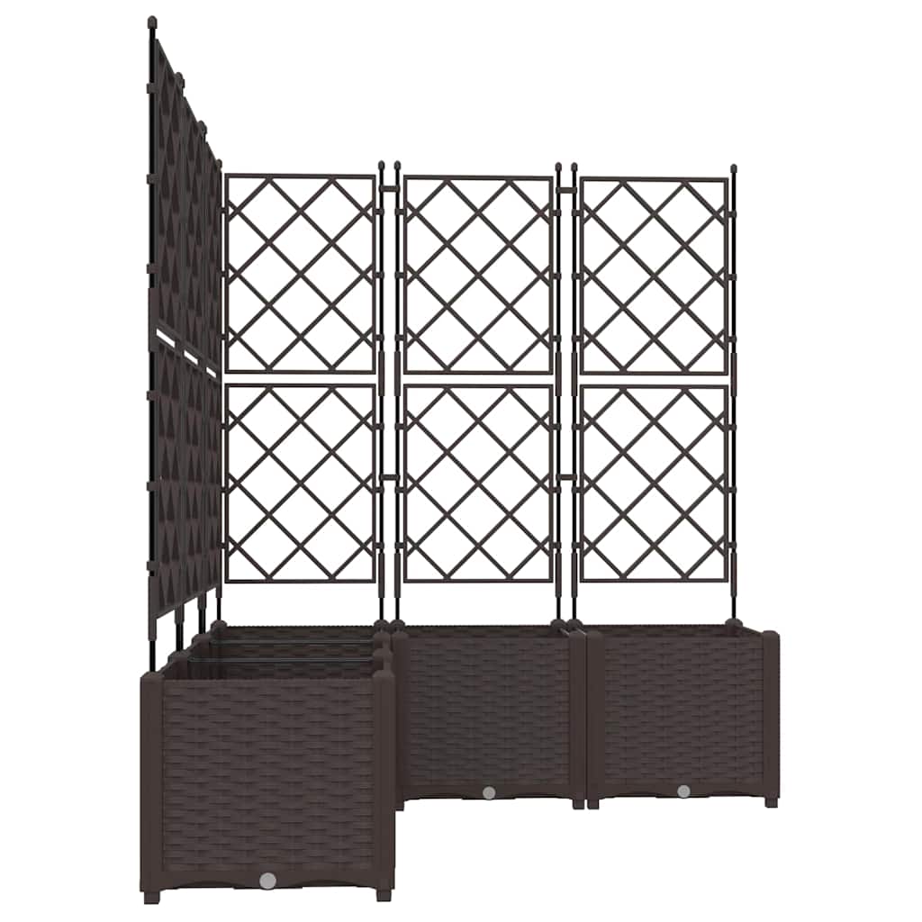 Vrtna saksija 5 pcs Smeđa 120 x 120 x 143 cm Plastika