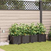 Vrtna saksija 4 pcs Smeđa 160 x 40 x 37,5 cm Plastika