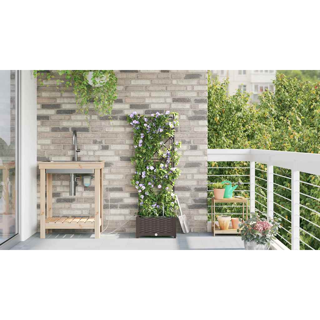 Vrtna saksija Smeđa 40 x 40 x 126 cm Plastika