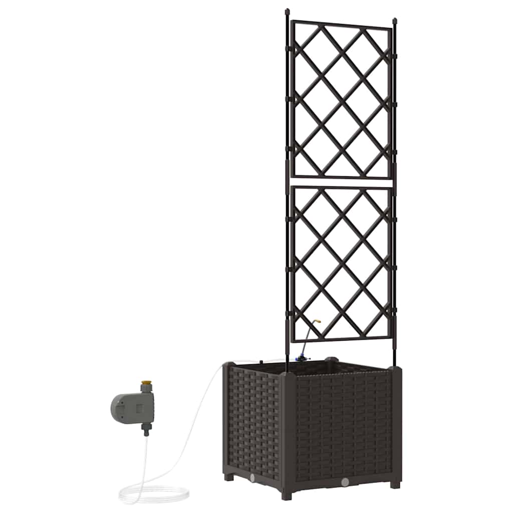 Vrtna saksija Smeđa 40 x 40 x 142 cm Plastika