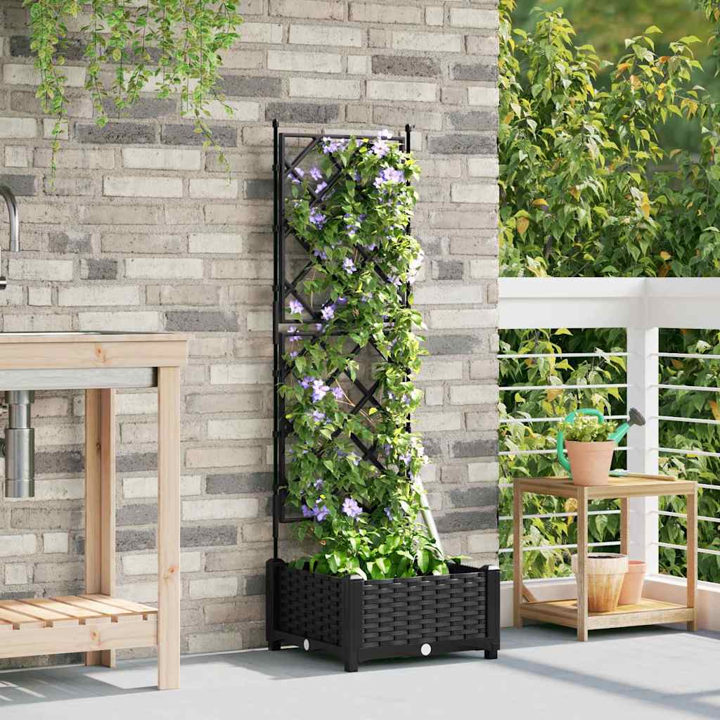 Vrtna saksija Crna 40 x 40 x 125,5 cm Plastika