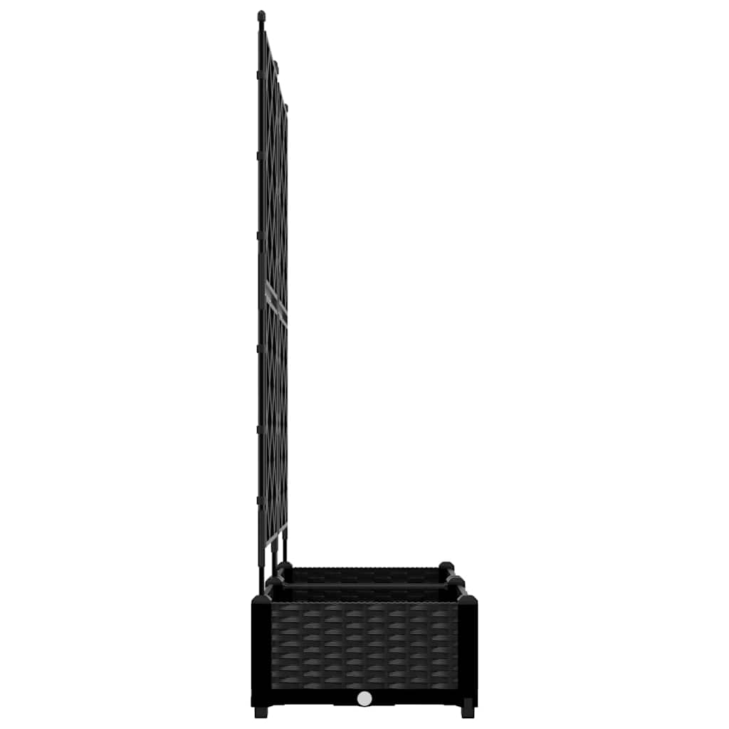 Vrtna saksija 2 pcs Crna 80 x 40 x 125,5 cm Plastika