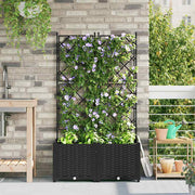 Vrtna saksija 2 pcs Crna 80 x 40 x 143 cm Plastika