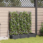 Vrtna saksija 3 pcs Crna 120 x 40 x 125,5 cm Plastika