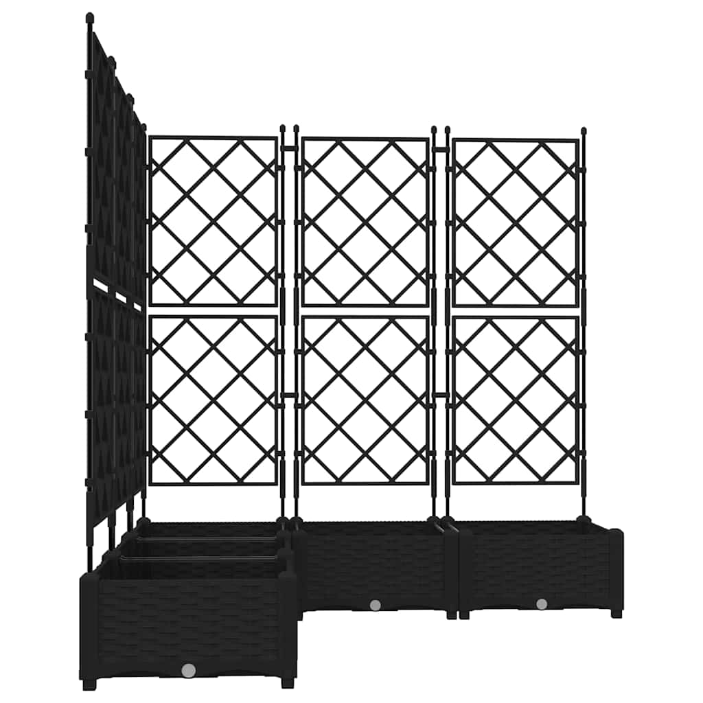 Vrtna saksija 5 pcs Crna 120 x 120 x 125,5 cm Plastika