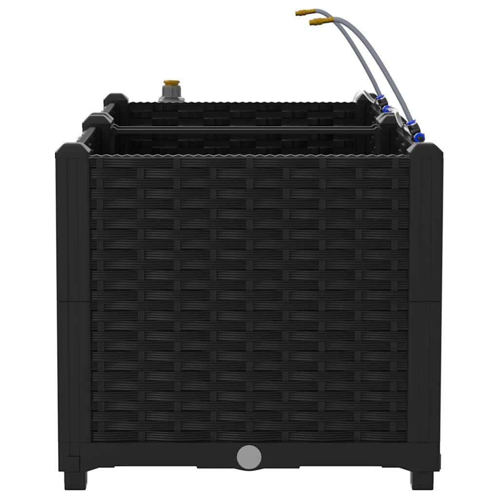 Vrtna saksija 2 pcs Crna 80 x 40 x 37,5 cm Plastika