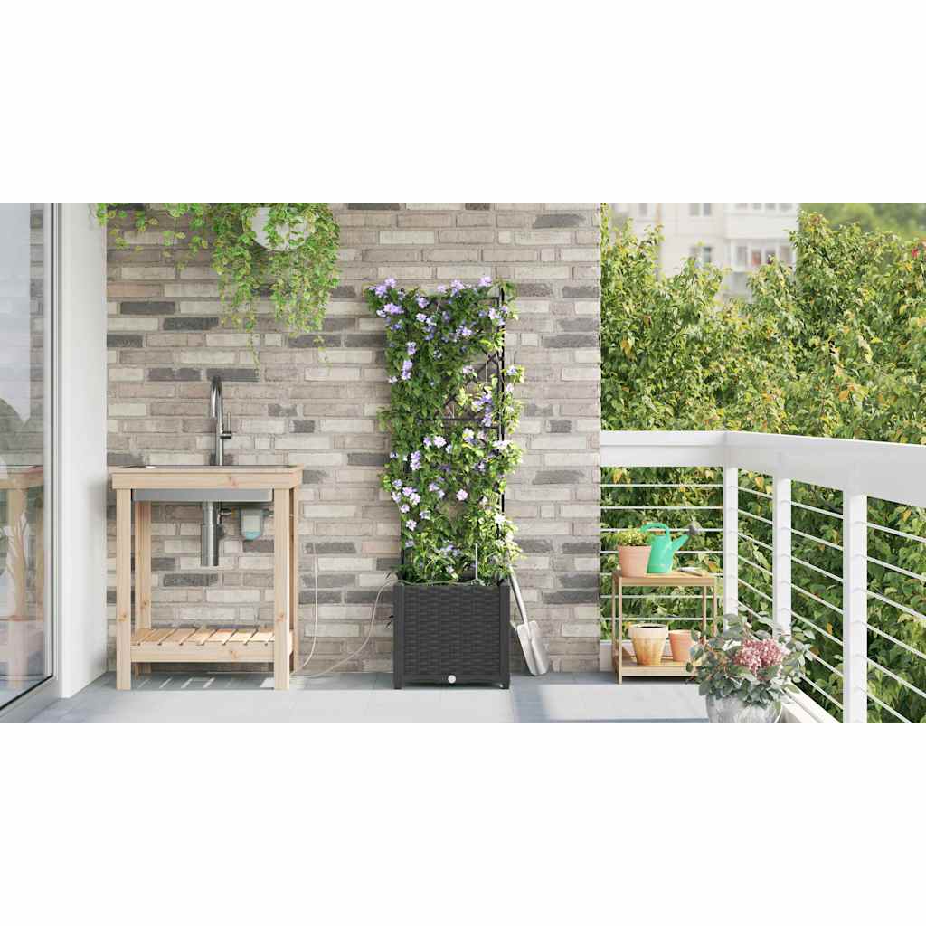 Vrtna saksija Crna 40 x 40 x 142 cm Plastika