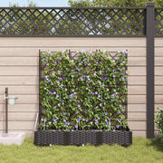 Vrtna saksija 3 pcs Crna 120 x 40 x 126 cm Plastika