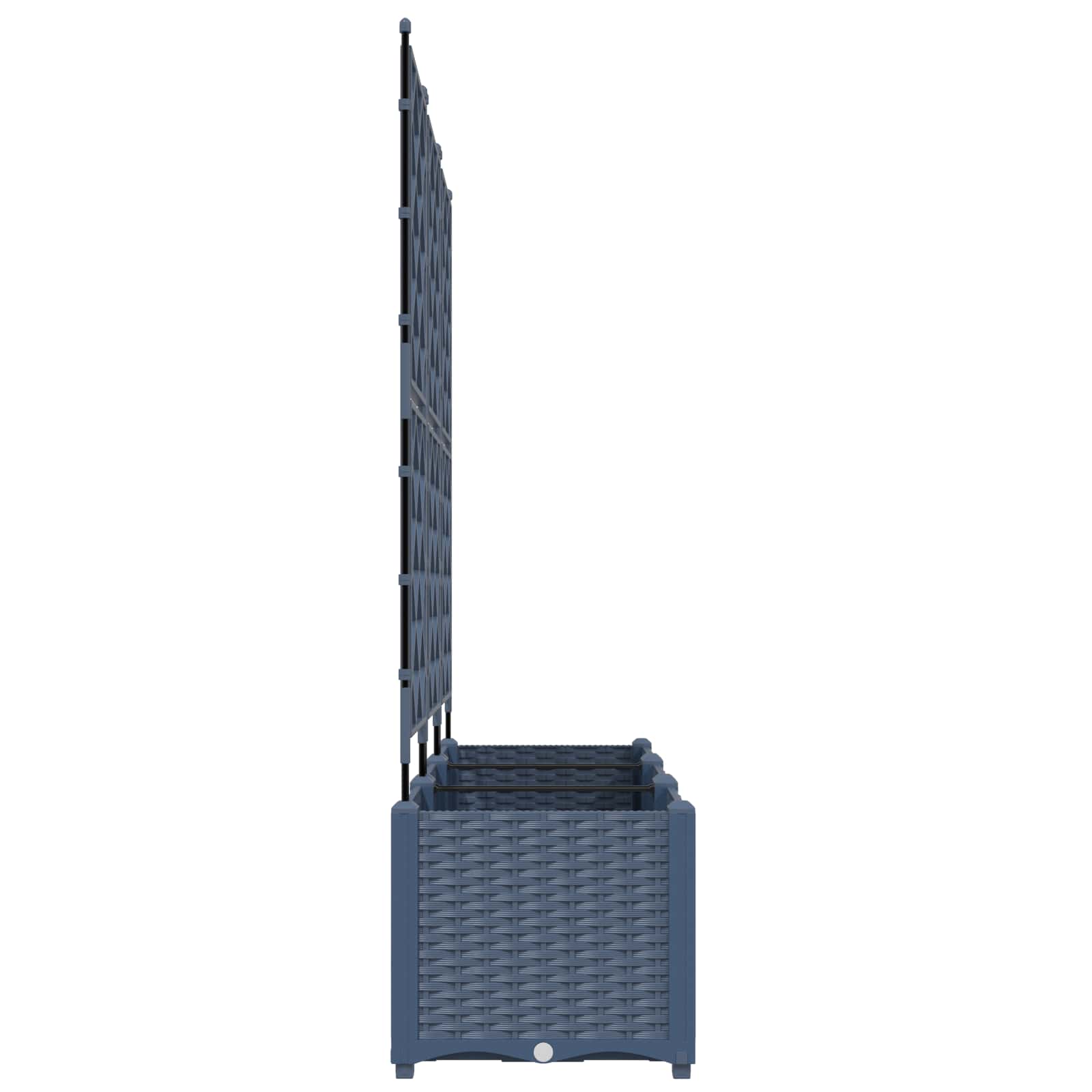Vrtna saksija 3 pcs Sivi 120 x 40 x 143 cm Plastika