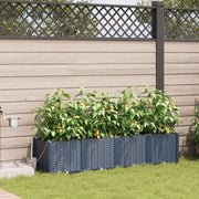 Vrtna saksija 4 pcs Sivi 160 x 40 x 37,5 cm Plastika