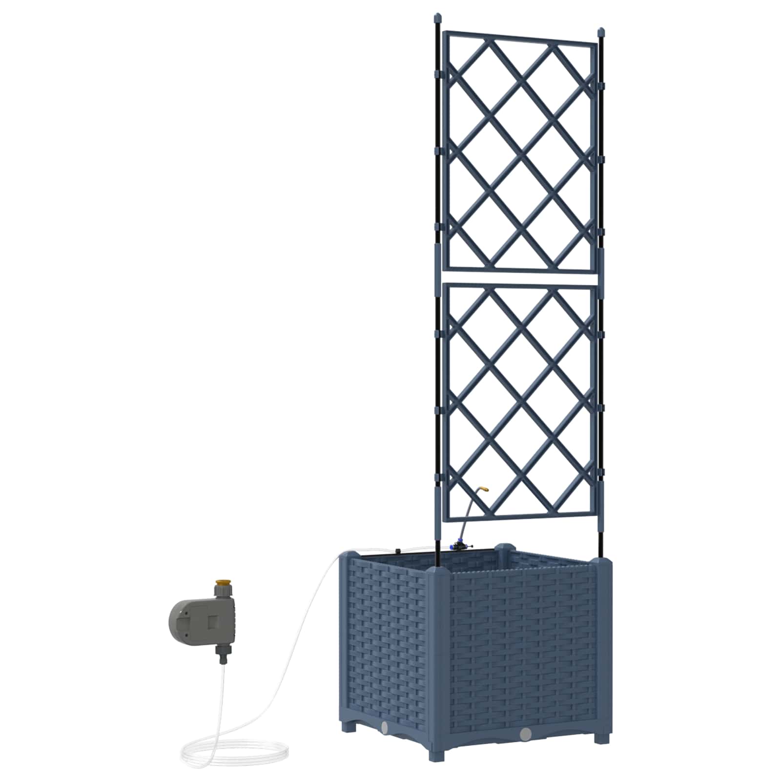 Vrtna saksija Sivi 40 x 40 x 142 cm Plastika