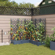 Vrtna saksija 5 pcs Sivi 120 x 120 x 126 cm Plastika
