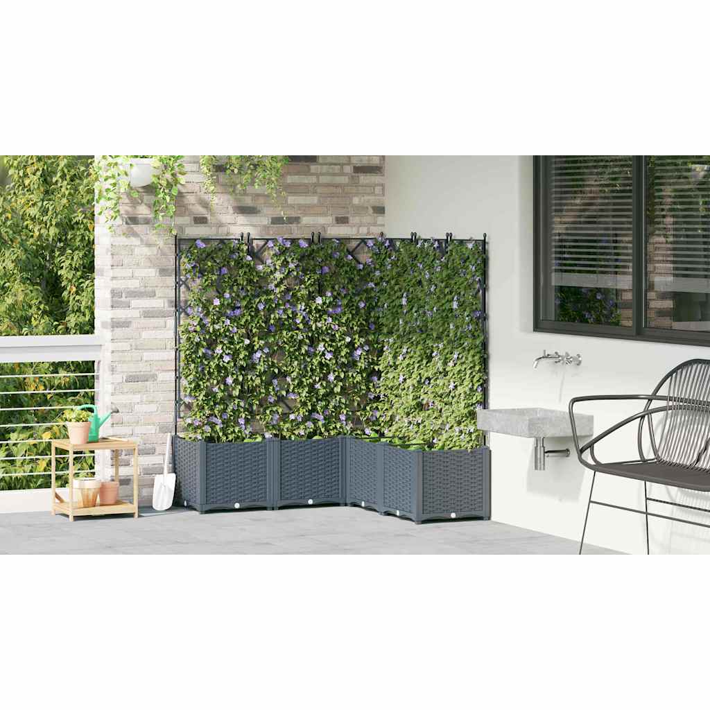Vrtna saksija 5 pcs Svijetlo siva 120 x 120 x 143 cm Plastika