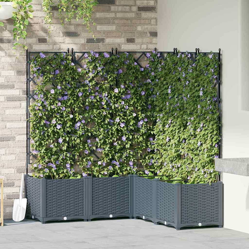 Vrtna saksija 5 pcs Svijetlo siva 120 x 120 x 143 cm Plastika