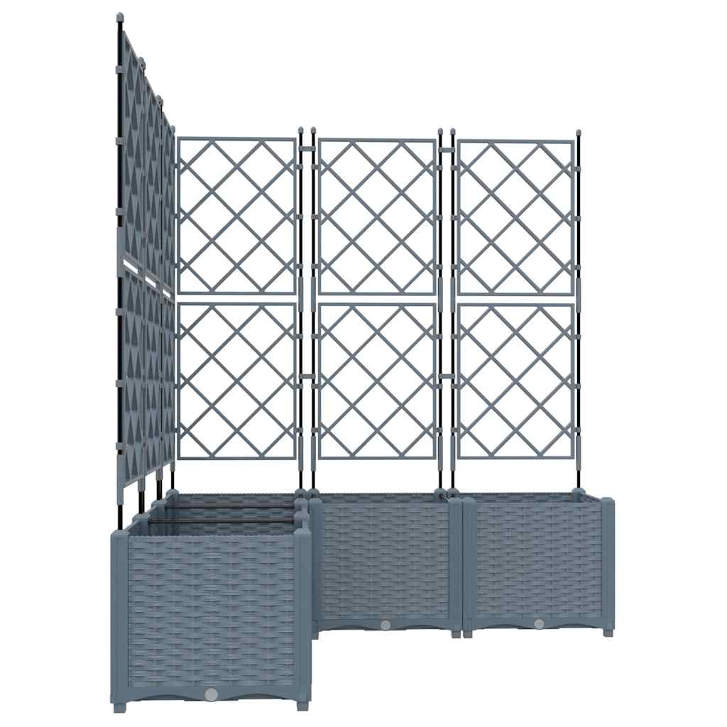 Vrtna saksija 5 pcs Svijetlo siva 120 x 120 x 143 cm Plastika