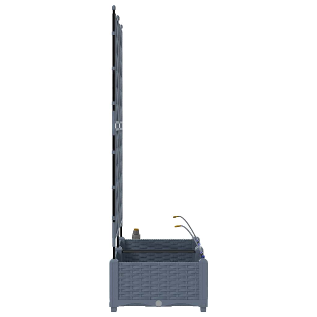 Vrtna saksija 2 pcs Svijetlo siva 80 x 40 x 126 cm Plastika
