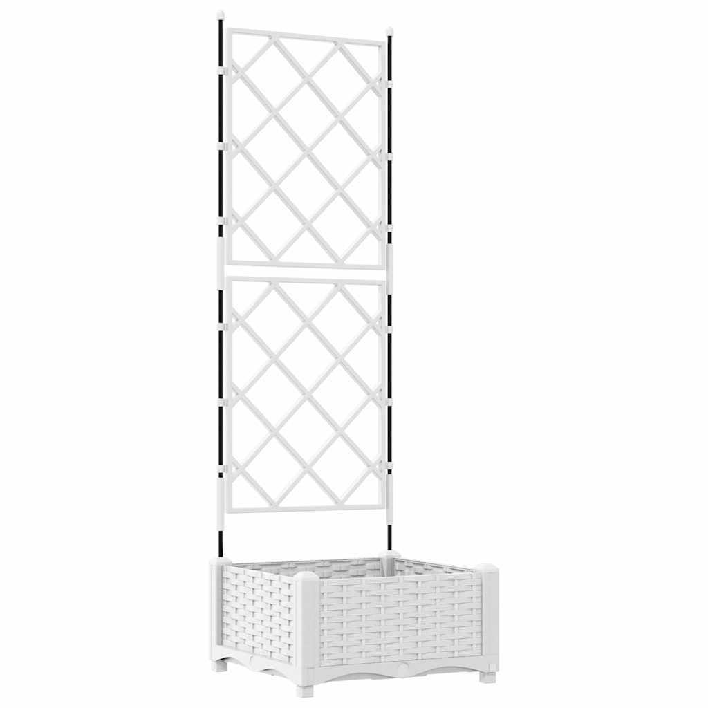 Vrtna saksija Bijeli 40 x 40 x 125,5 cm Plastika