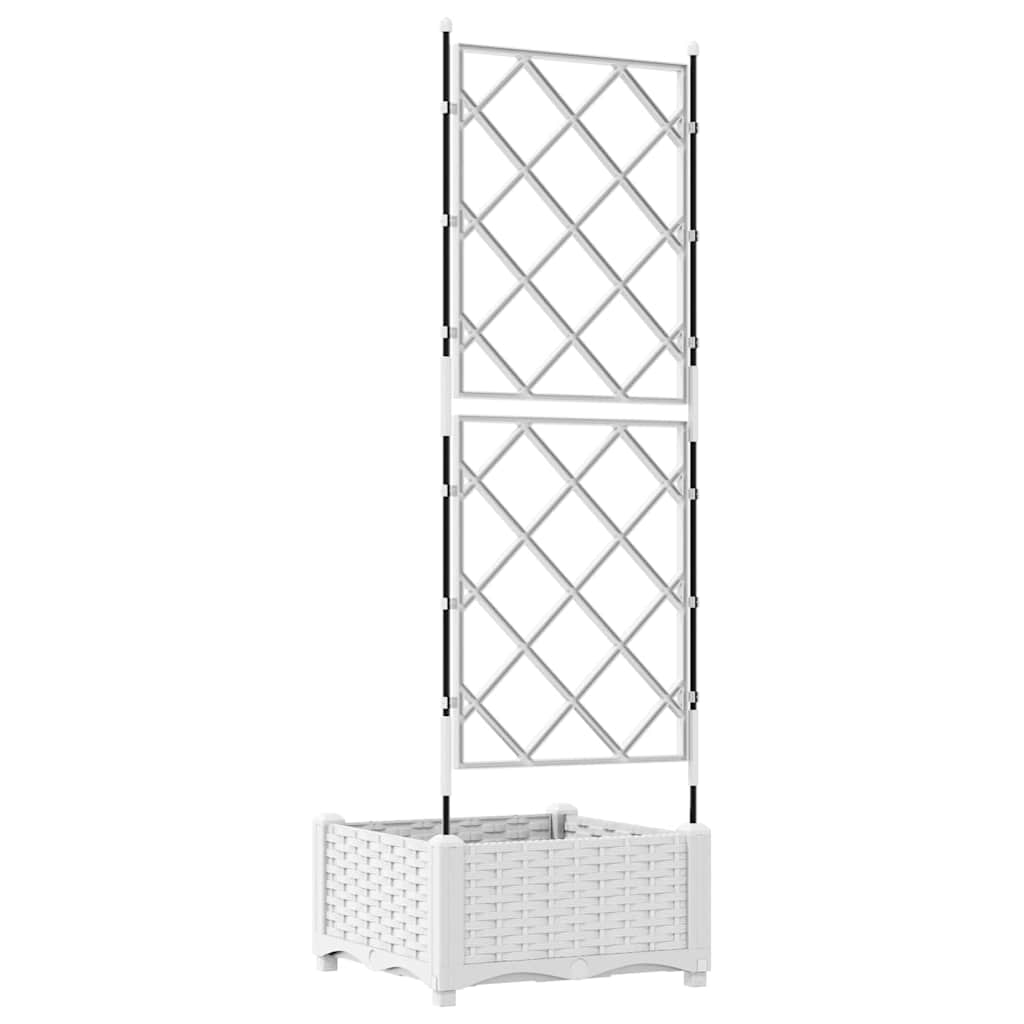Vrtna saksija Bijeli 40 x 40 x 125,5 cm Plastika