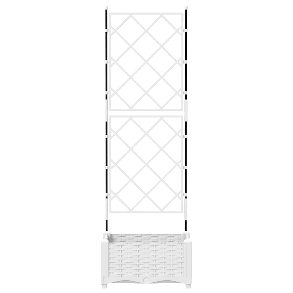 Vrtna saksija Bijeli 40 x 40 x 125,5 cm Plastika