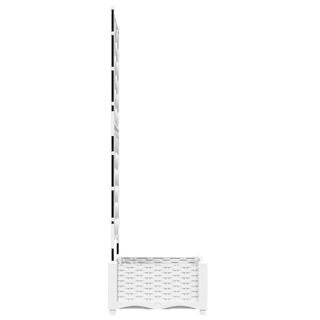 Vrtna saksija Bijeli 40 x 40 x 125,5 cm Plastika