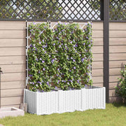 Vrtna saksija 3 pcs Bijeli 120 x 40 x 143 cm Plastika