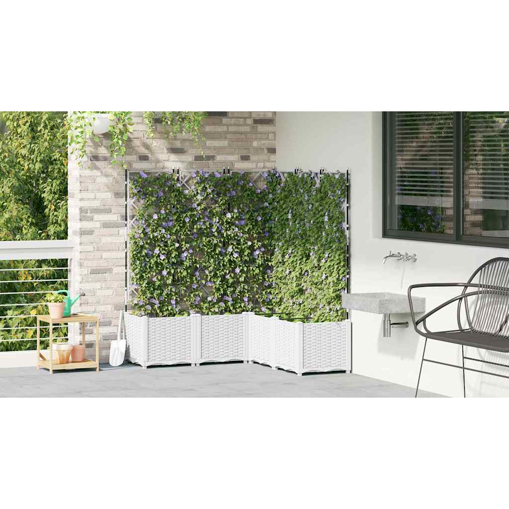 Vrtna saksija 5 pcs Bijeli 120 x 120 x 143 cm Plastika