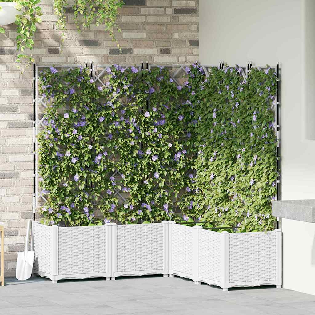 Vrtna saksija 5 pcs Bijeli 120 x 120 x 143 cm Plastika