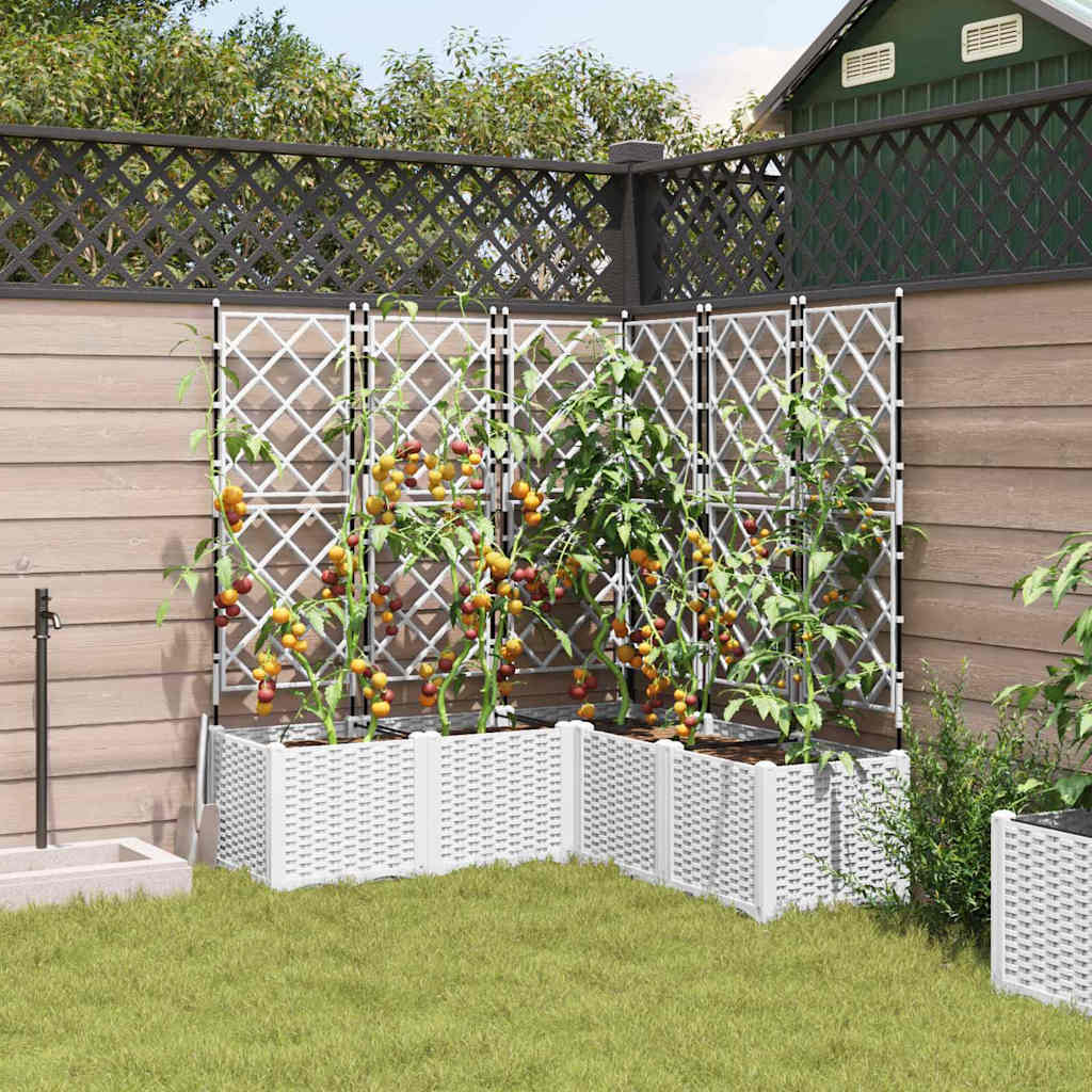 Vrtna saksija 5 pcs Bijeli 120 x 120 x 143 cm Plastika