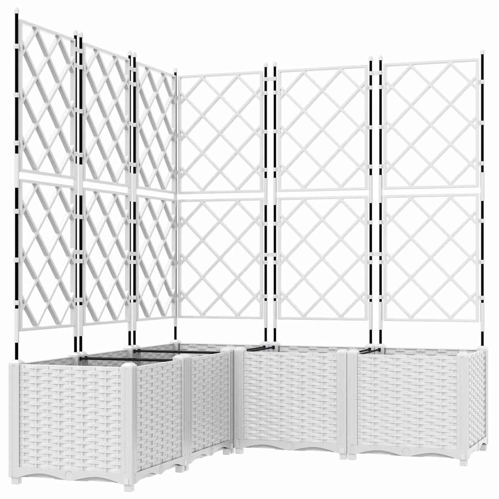 Vrtna saksija 5 pcs Bijeli 120 x 120 x 143 cm Plastika