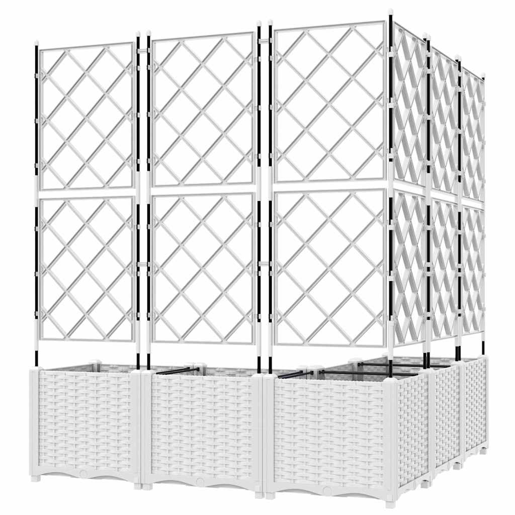 Vrtna saksija 5 pcs Bijeli 120 x 120 x 143 cm Plastika