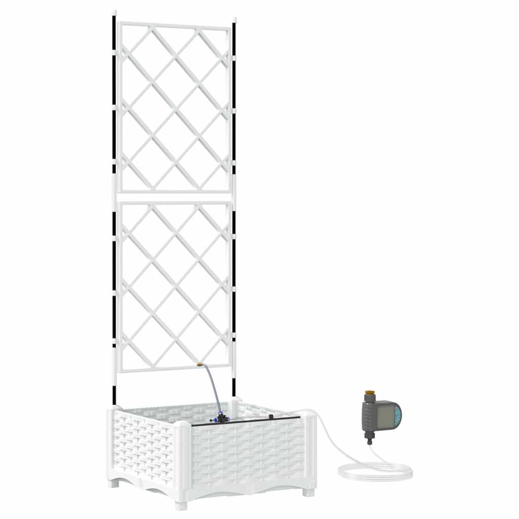 Vrtna saksija Bijeli 40 x 40 x 126 cm Plastika