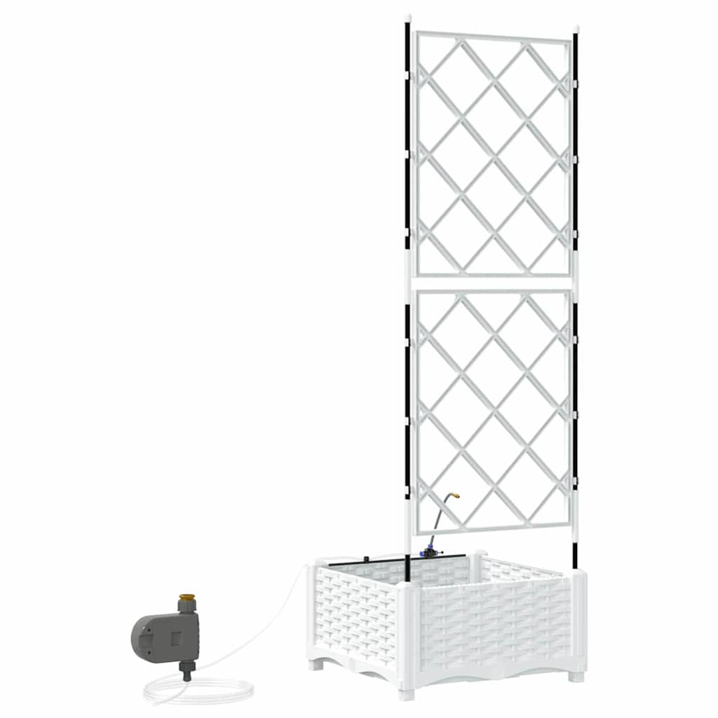 Vrtna saksija Bijeli 40 x 40 x 126 cm Plastika