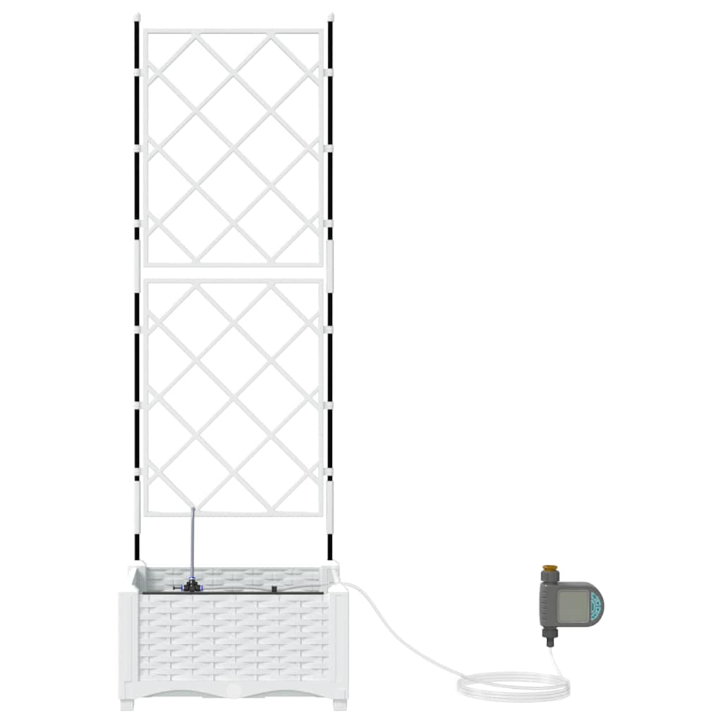 Vrtna saksija Bijeli 40 x 40 x 126 cm Plastika