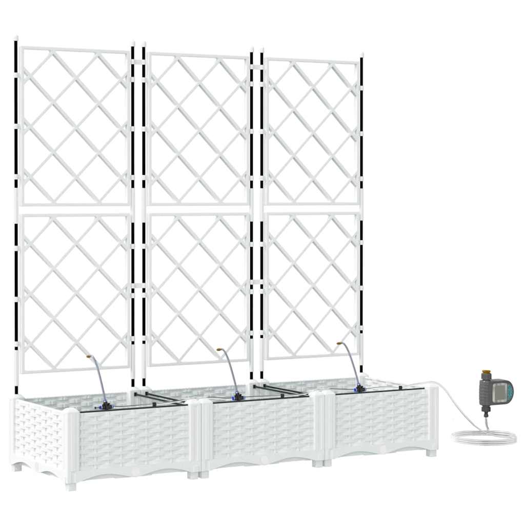 Vrtna saksija 3 pcs Bijeli 120 x 40 x 126 cm Plastika