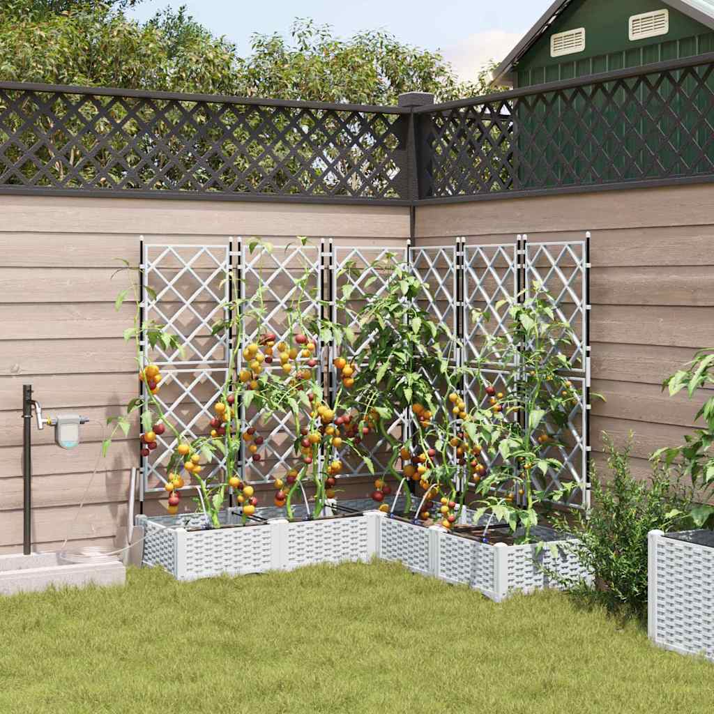 Vrtna saksija 5 pcs Bijeli 120 x 120 x 126 cm Plastika
