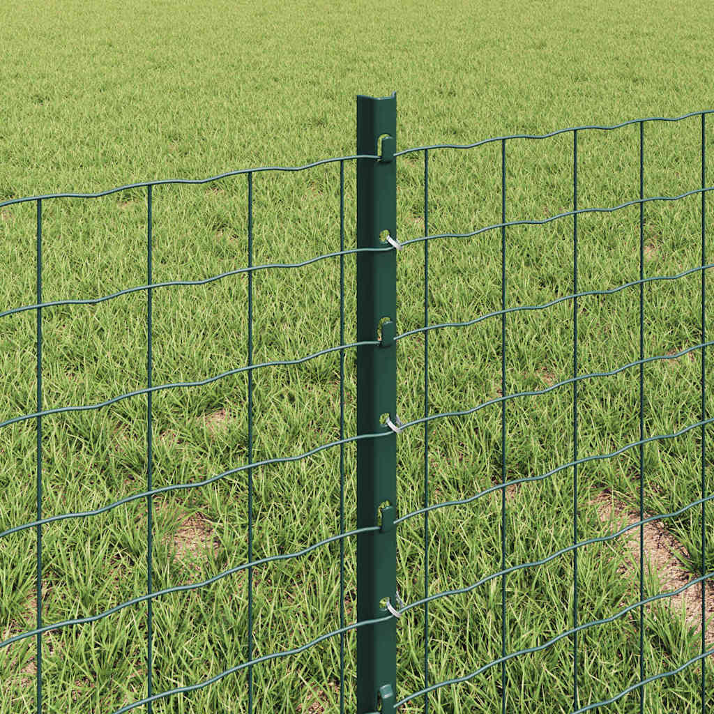 Stup za ogradu 5 pcs Zelena 80 cm Čelik