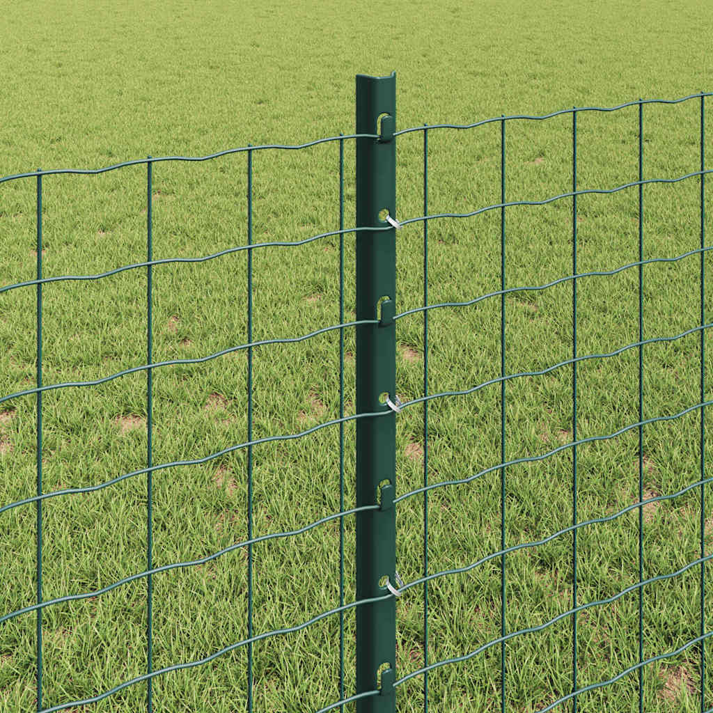 Stup za ogradu 11 pcs Zelena 120 cm Čelik