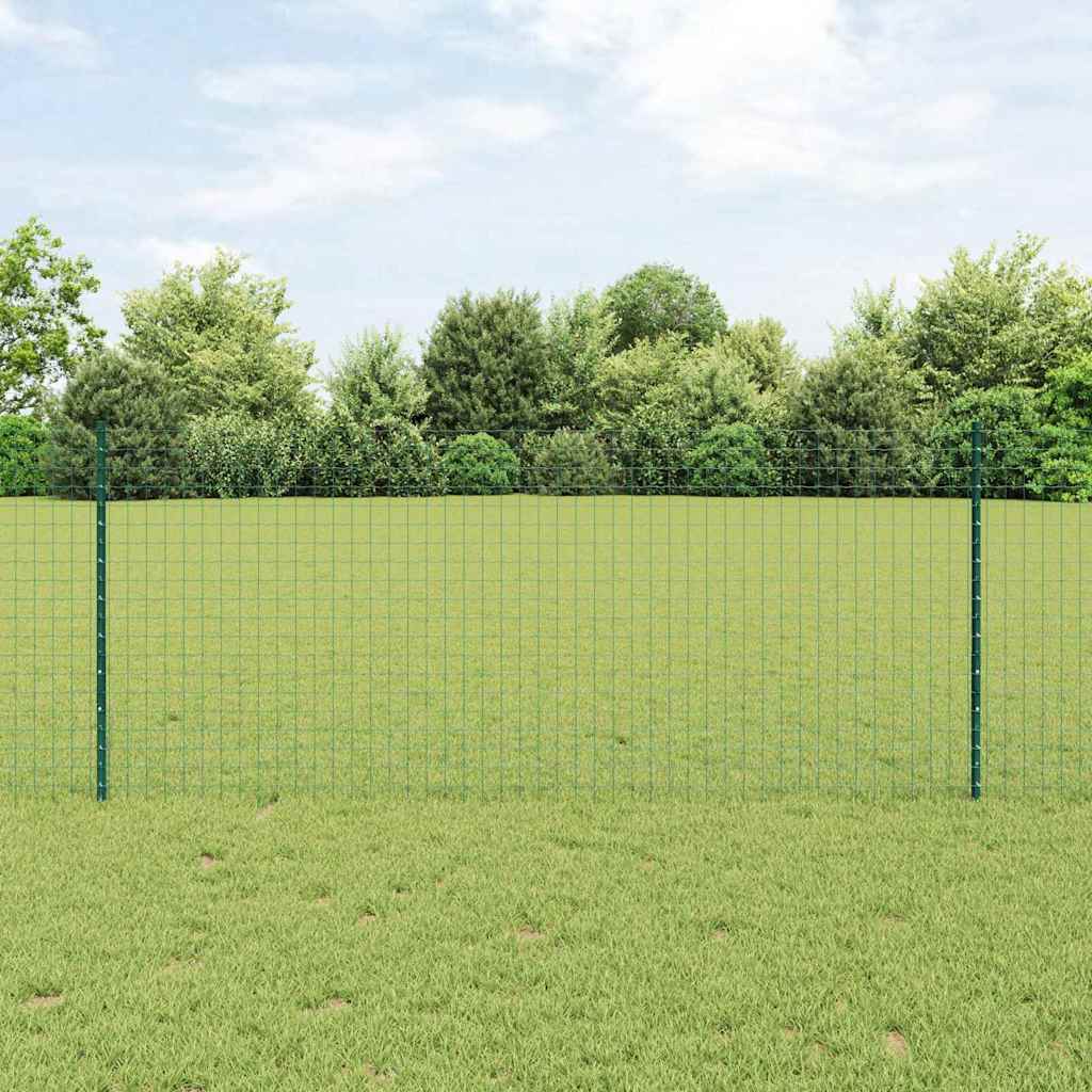 Stup za ogradu 11 pcs Zelena 100 cm Čelik