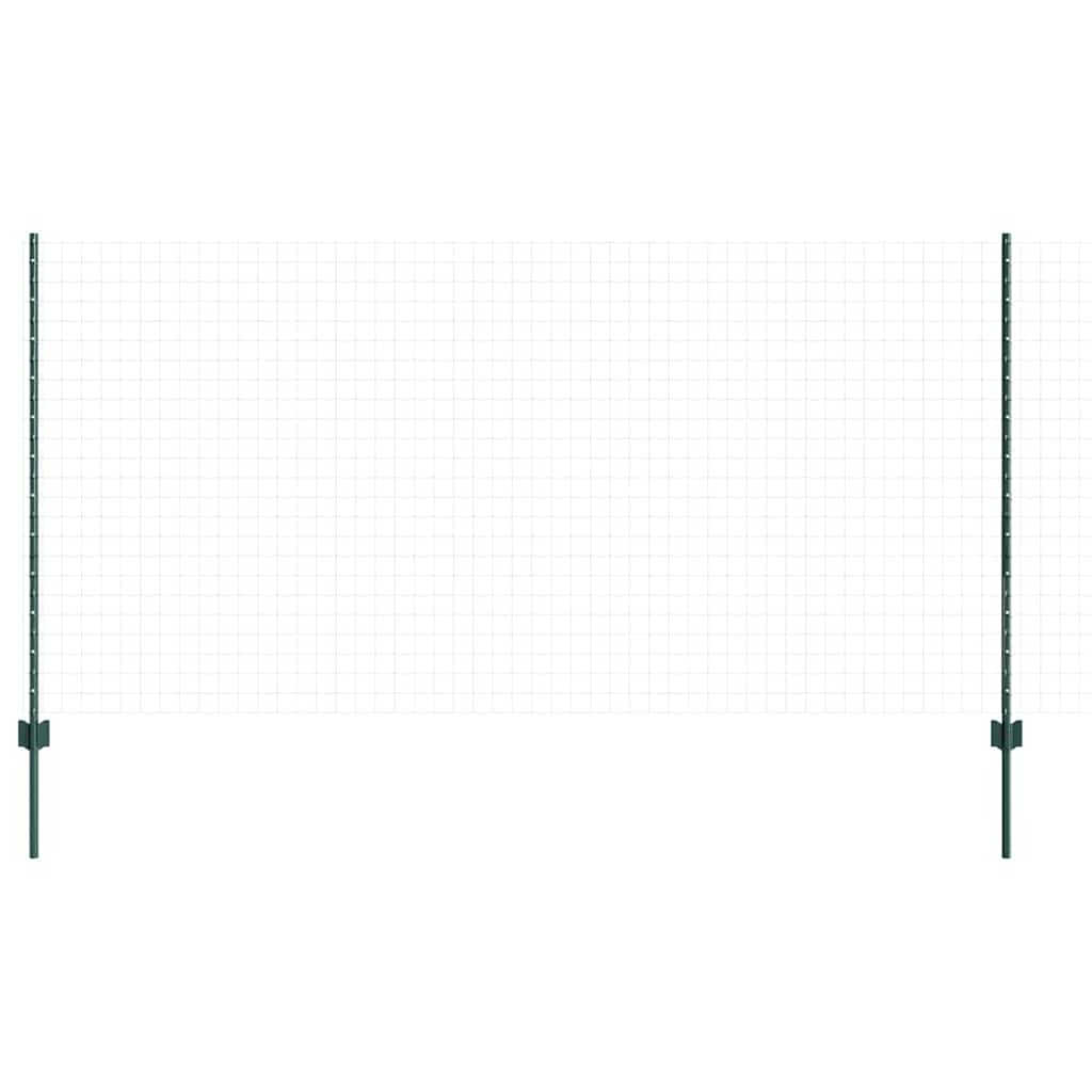 Ugrađeni stup za ogradu 5 pcs Zelena 160 cm