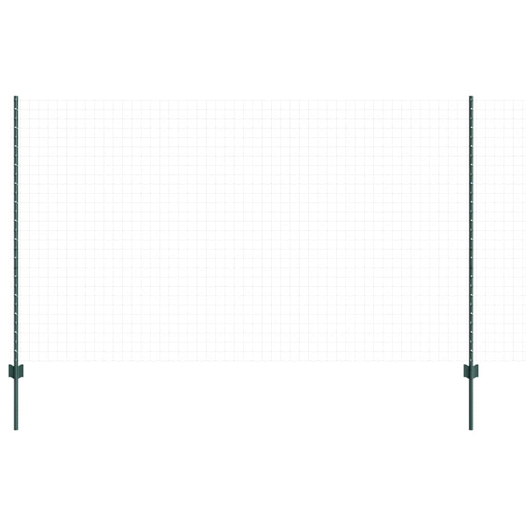 Stup za ogradu 5 pcs Zelena 140 cm Čelik