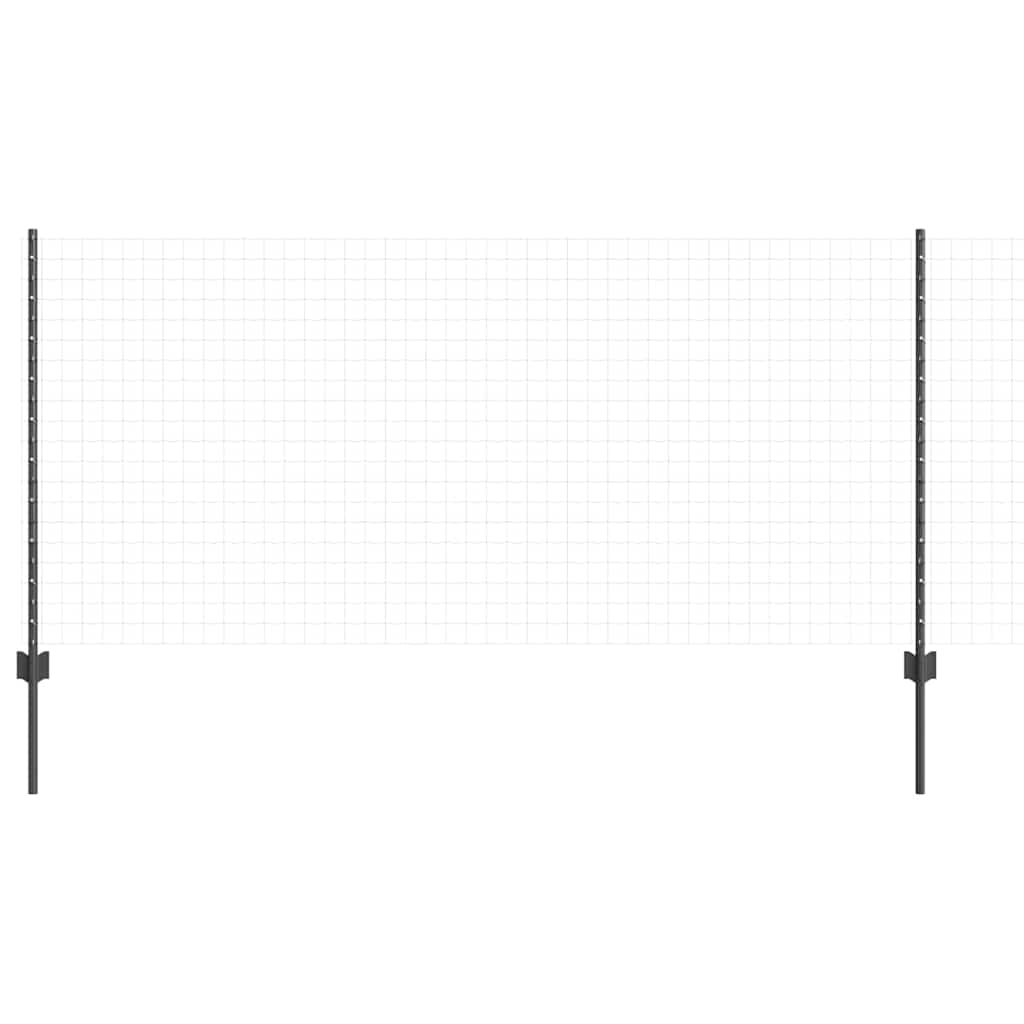 Stup za ogradu 5 pcs Siva 100 cm Čelik
