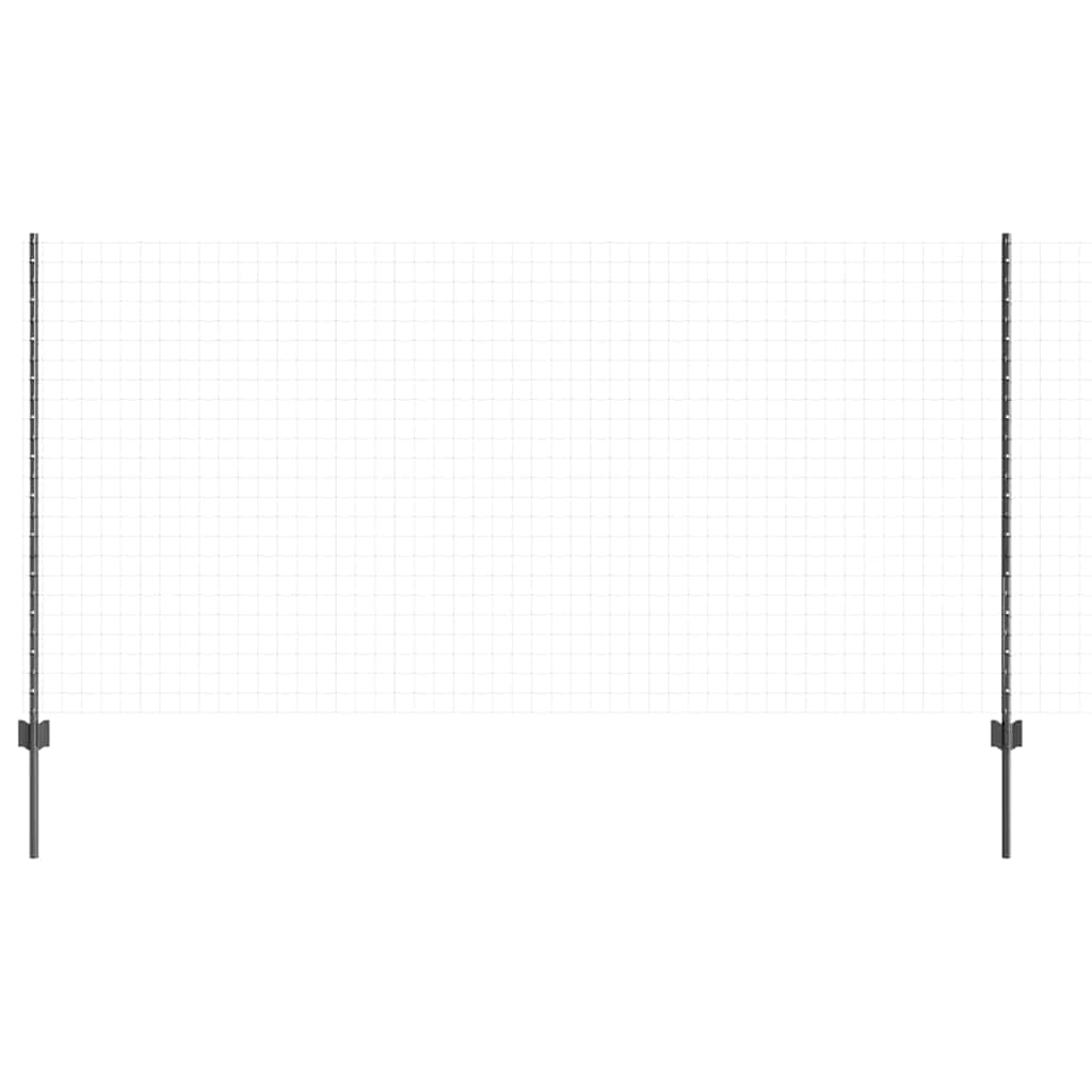 Stup za ogradu 5 pcs Siva 120 cm Čelik