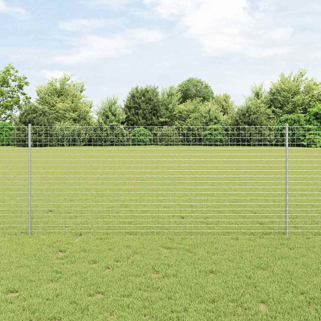 Stup za ogradu 11 pcs Srebrno 100 cm Čelik