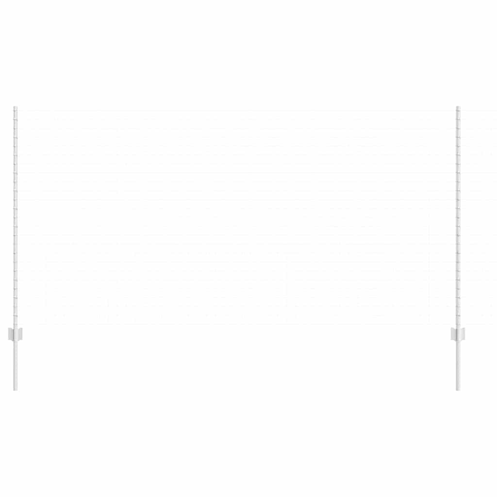 Stup za ogradu 5 pcs Srebrno 140 cm Čelik