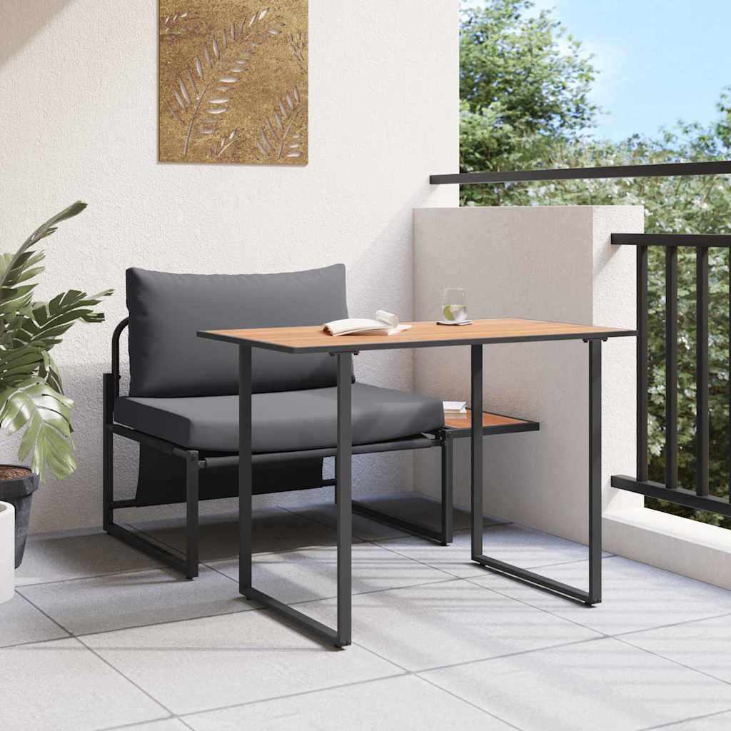 Vanjsko čelično sjedenje 2 pcs Antracit Čelik